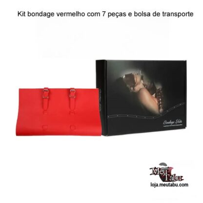 Kit bondage com 7 peças em couro sintético meutabu.com