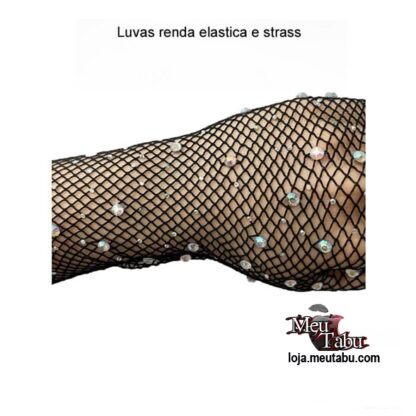 Luvas renda elastica e strass meutabu.com