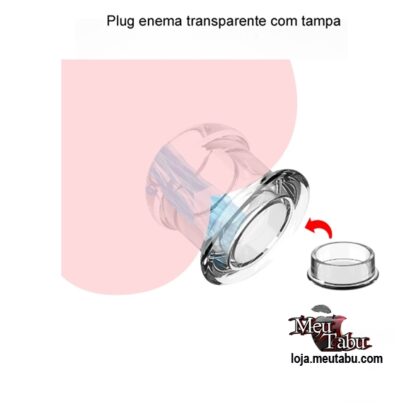 Plug enema transparente com tampa