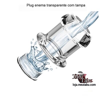 Plug enema transparente com tampa