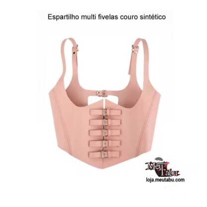 Espartilho multi fivelas couro sintético meutabu.com