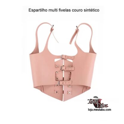 Espartilho multi fivelas couro sintético meutabu.com