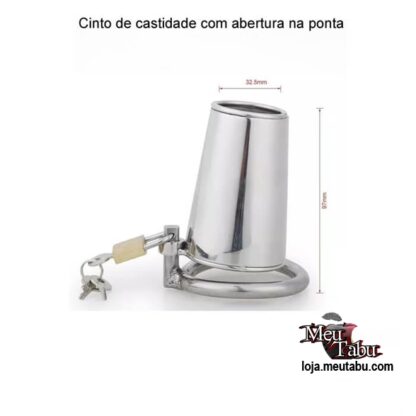 Cinto de castidade com abertura na ponta meutabu.com