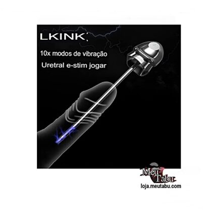 Vibrador elétrico choque sonda de uretra E-Stim Play Lockink meutabu.com