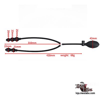 Explore novas fronteiras de prazer com o Plug inflável duplo meutabu, uma escolha perfeita para os amantes da diversidade e intensidade.