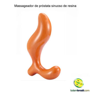 Massageador de próstata sinuoso de resina