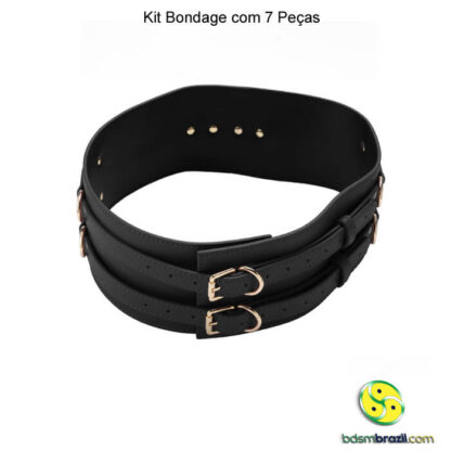 Kit Bondage com 7 Peças - Preto - Imagem 5