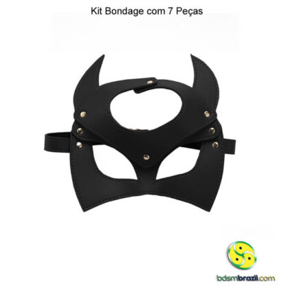 Kit Bondage com 7 Peças - Preto - Imagem 6