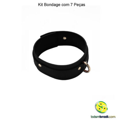 Kit Bondage com 7 Peças - Preto - Imagem 10