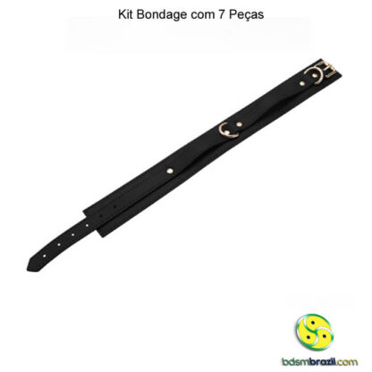 Kit Bondage com 7 Peças - Preto - Imagem 12