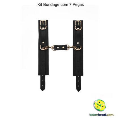 Kit Bondage com 7 Peças - Preto - Imagem 15