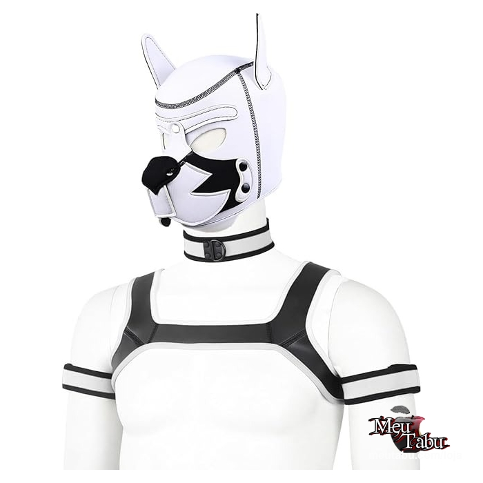 Máscara Petplay Cachorro branco meutabu