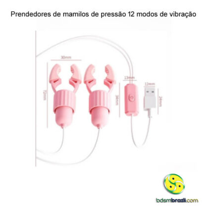Prendedores de mamilos de pressão 12 modos de vibração - Imagem 4