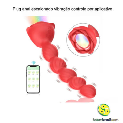 Plug anal escalonado vibração controle por aplicativo - Imagem 2