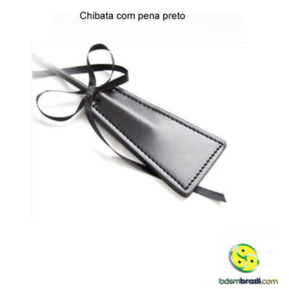 Chibata com pena preto - Imagem 4