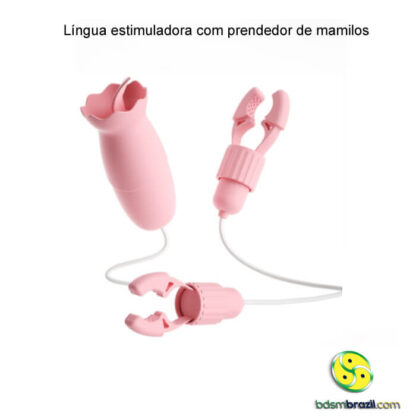 Língua estimuladora com prendedor de mamilos - Imagem 2