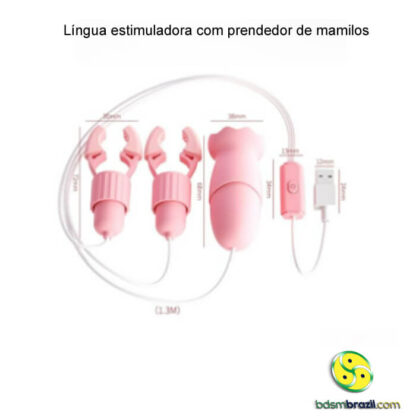Língua estimuladora com prendedor de mamilos - Imagem 4