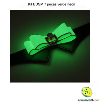 Kit BDSM 7 peças verde neon - Imagem 3