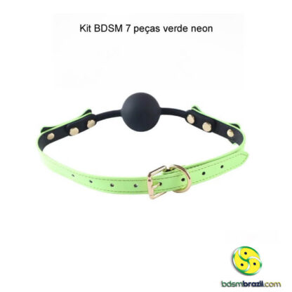 Kit BDSM 7 peças verde neon - Imagem 5