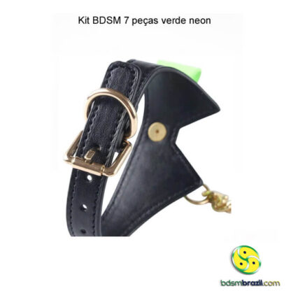 Kit BDSM 7 peças verde neon - Imagem 7