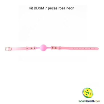 Kit BDSM 7 peças rosa neon - Imagem 6