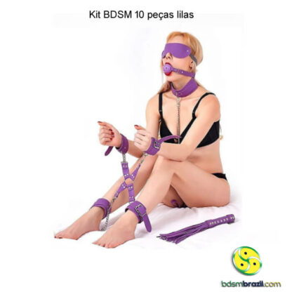Kit BDSM 10 peças lilas - Imagem 2