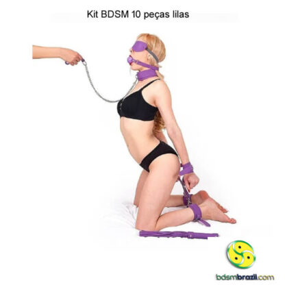 Kit BDSM 10 peças lilas - Imagem 3