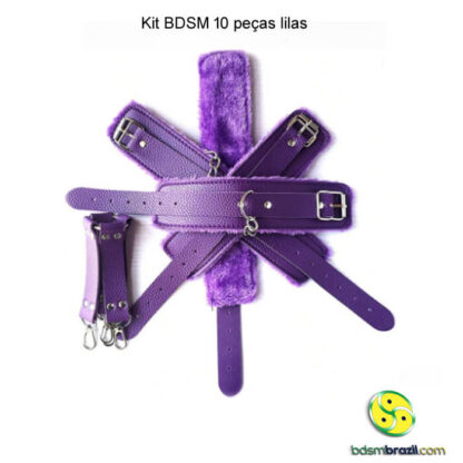 Kit BDSM 10 peças lilas - Imagem 5