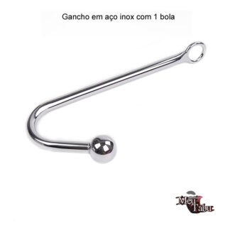 Gancho em aço inox com 1 bola meutabu