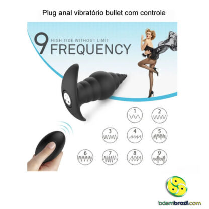 Plug anal vibratório bullet com controle - Imagem 4