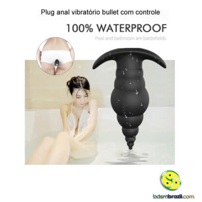 Plug anal vibratório bullet com controle - Imagem 5
