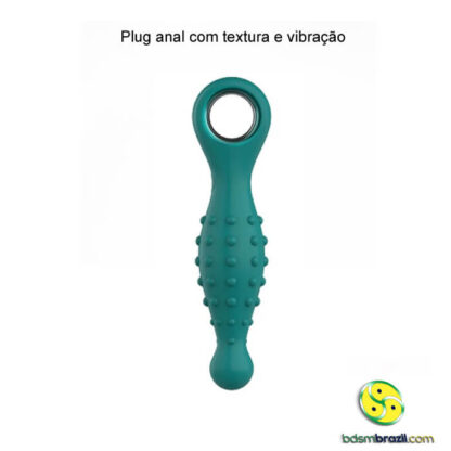 Plug anal com textura e vibração - Imagem 2