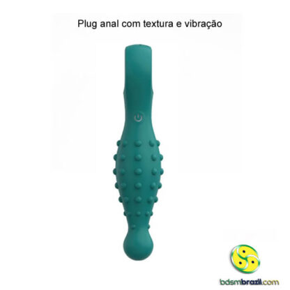 Plug anal com textura e vibração - Imagem 3
