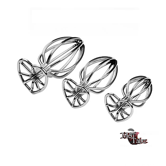 Plug em aço inox com formato de coração meutabu