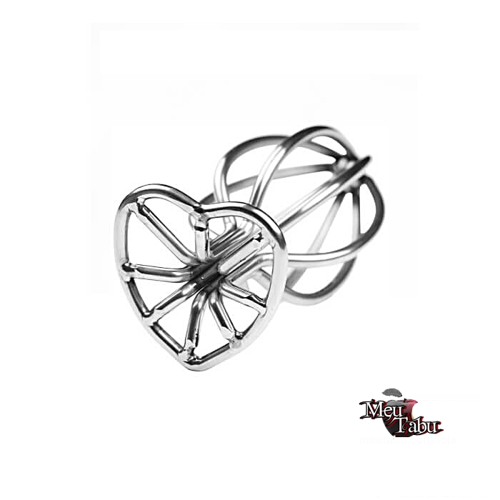 Plug em aço inox com formato de coração meutabu