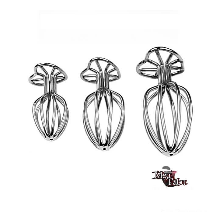 Plug em aço inox com formato de coração meutabu