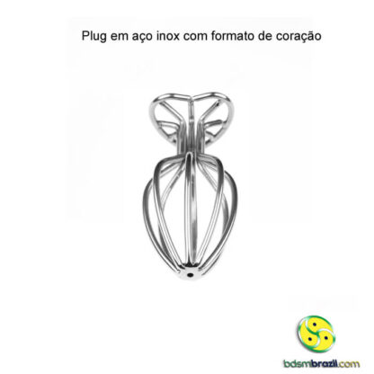 Plug em aço inox com formato de coração - Imagem 4