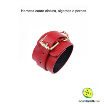 Harness couro cintura, algemas e pernas - Imagem 5