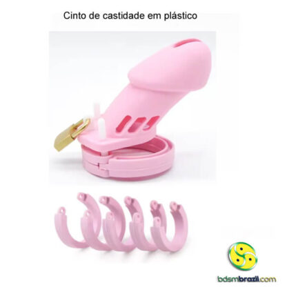 Cinto de castidade em plástico rosa - Imagem 3