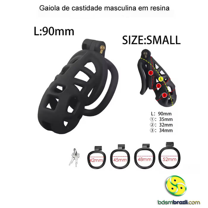 Gaiola de castidade masculina em resina - Imagem 7