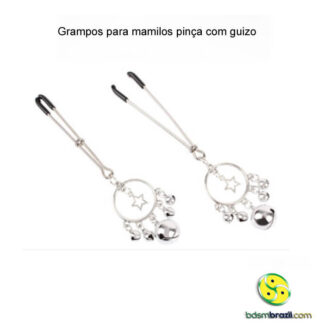 Grampos para mamilos pinça com guizo