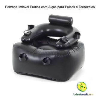 Poltrona Inflável Erótica com Alças para Pulsos e Tornozelos