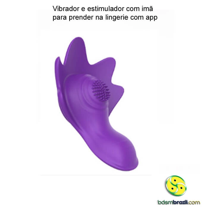 Vibrador e Estimulador com Imã para Prender na Lingerie com App - Imagem 2