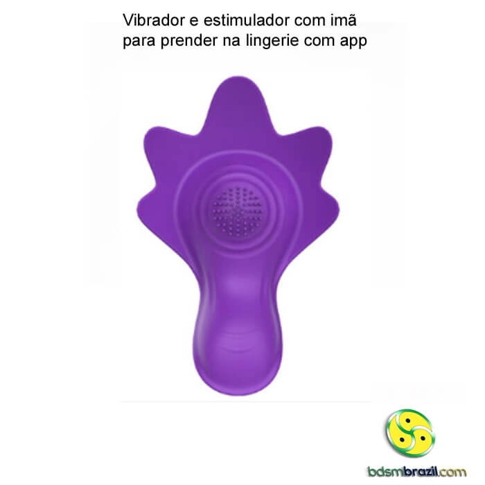 Vibrador e Estimulador com Imã para Prender na Lingerie com App - Imagem 4