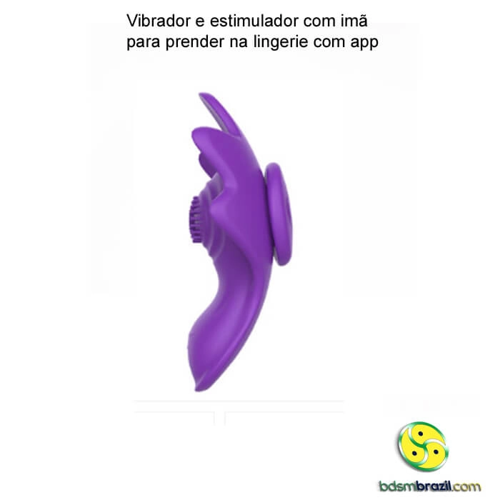 Vibrador e Estimulador com Imã para Prender na Lingerie com App - Imagem 5
