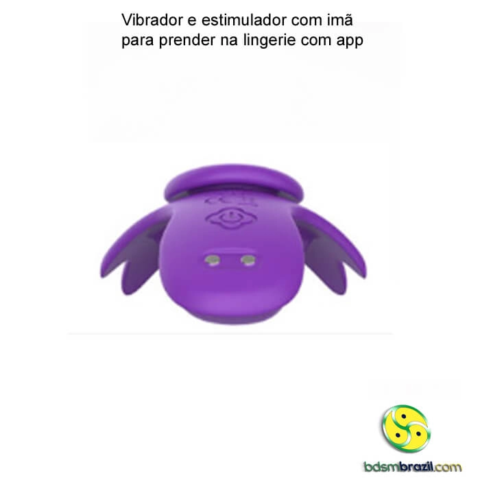 Vibrador e Estimulador com Imã para Prender na Lingerie com App - Imagem 6