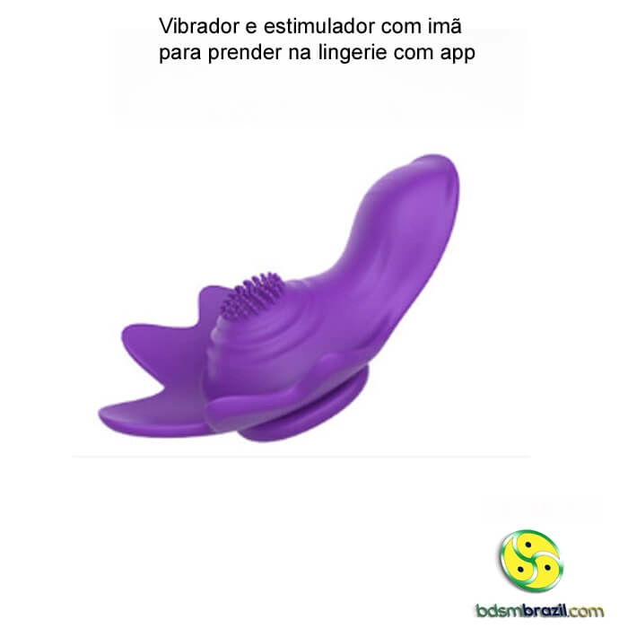 Vibrador e Estimulador com Imã para Prender na Lingerie com App - Imagem 7