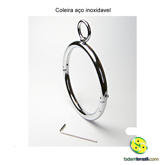 Coleira Metálica Premium com Argola Frontal - Imagem 4