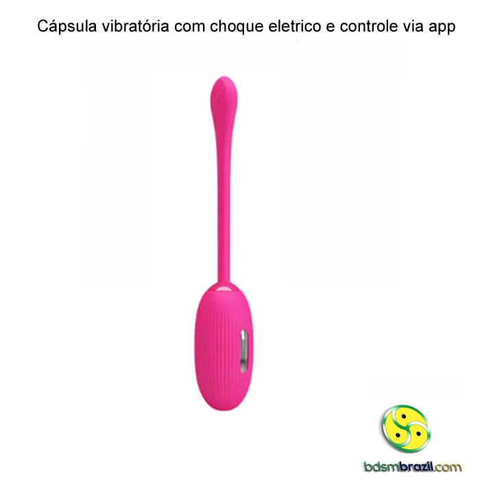 Cápsula vibratória com choque eletrico e controle via app