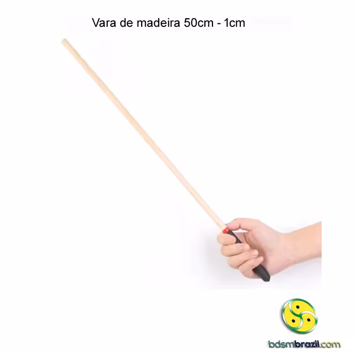Chicote flogger vara madeira